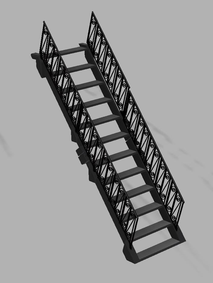 1/6 , miniature stairs, dollhouse, dollhouse stairs 5 inches (140 mm) wide please see the photos have all the dimensions in mm and inches