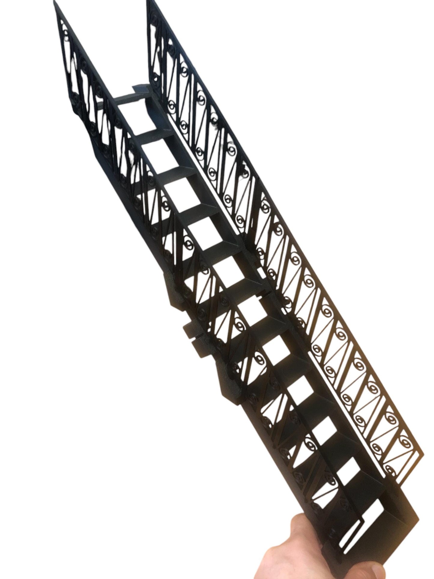 1/6 , miniature stairs, dollhouse, dollhouse stairs and double rails ( new ) 3 inches wide 11 steps